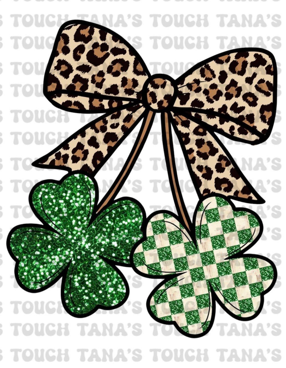 St. Patrick’s Day CHEETAH BOW DTF PRINT