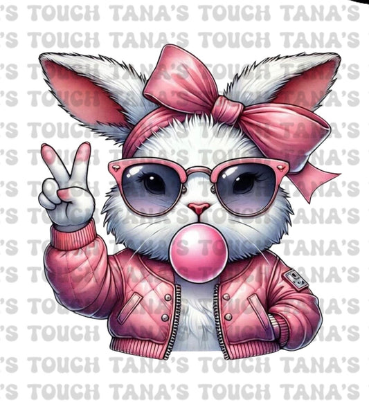 Peace Sign Bunny DTF PRINT