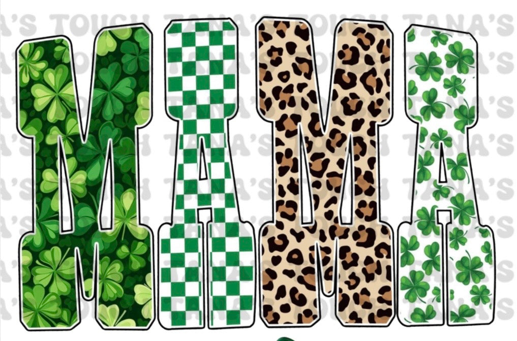 St. Patrick’s Day MAMA CHEETAH- DTF PRINT